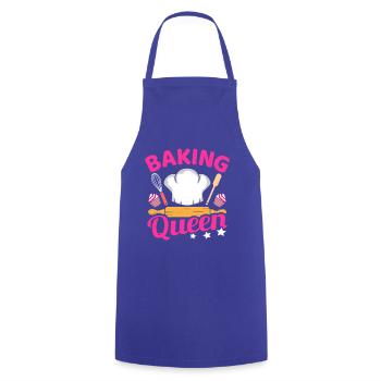 Baking Queen Bake Kitchen Küche Backen Spruch - Kochschürze - Royalblau - Vorne - AI Model Male 185 dark (185cm)