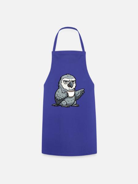 Graupapagei Papagei Papageibesitzer Papageihalter - Kochschürze - Royalblau