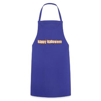Fröhlicher Halloween-Schriftzug Grusel - Kochschürze - Royalblau - Vorne - AI Model Male 185 dark (185cm)