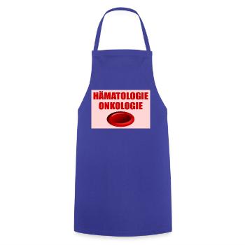 Hämatologie Onkologie Blutzelle - Kochschürze - Royalblau - Vorne - AI Model Male 185 dark (185cm)