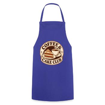 Kaffee und Kuchen Club vintage - Kochschürze - Royalblau - Vorne - AI Model Male 185 dark (185cm)