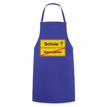 Schule Kindergarten Einschulung Lustiges Motiv - Kochschürze - Royalblau - Vorne - AI Model Male 185 dark (185cm)