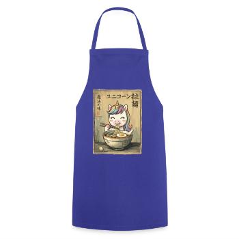 Kawaii Einhorn Ramen Nudeln Japan Retro - Kochschürze - Royalblau - Vorne - AI Model Male 185 dark (185cm)