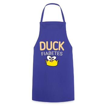Ente Fiabetes wieder  - Kochschürze - Royalblau - Vorne - AI Model Male 185 dark (185cm)