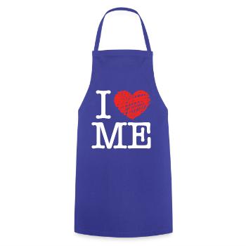 Ich liebe mich - Kochschürze - Royalblau - Vorne - AI Model Male 185 dark (185cm)