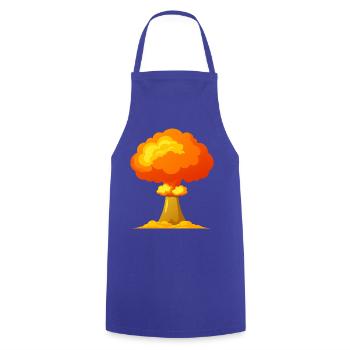 Nukleare Explosion Atomic - Kochschürze - Royalblau - Vorne - AI Model Male 185 dark (185cm)