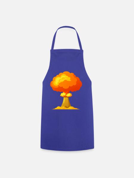 Nukleare Explosion Atomic - Kochschürze - Royalblau