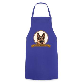 Team Schäferhund - Kochschürze - Royalblau - Vorne - AI Model Male 185 dark (185cm)