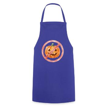 Verbotener Halloween Kürbis Aquarell - Kochschürze - Royalblau - Vorne - AI Model Male 185 dark (185cm)