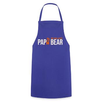 Papa Bear: El Real Papá - Kochschürze - Royalblau - Vorne - AI Model Male 185 dark (185cm)