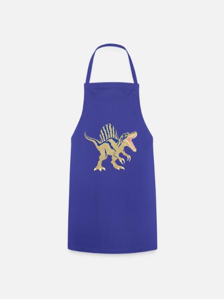 Spinosaurus Blaugestreift Vintage - Kochschürze - Royalblau