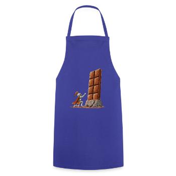 Epische Schokolade Mittelalter Ritter Fantasy - Kochschürze - Royalblau - Vorne - AI Model Male 185 dark (185cm)