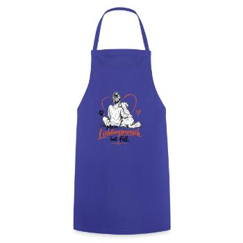 Mein Lieblingmensch hat Fell. - Kochschürze - Royalblau - Vorne - AI Model Male 185 dark (185cm)
