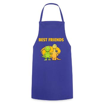 Best Friends Dinos Beste Freunde Dinosaurier - Kochschürze - Royalblau - Vorne - AI Model Male 185 dark (185cm)