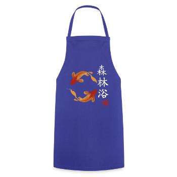 japan Fische japanisch anime asiatisch - Kochschürze - Royalblau - Vorne - AI Model Male 185 dark (185cm)