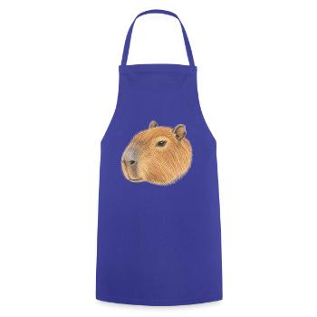 Capybara-Kopfporträt von Cabiai - Kochschürze - Royalblau - Vorne - AI Model Male 185 dark (185cm)