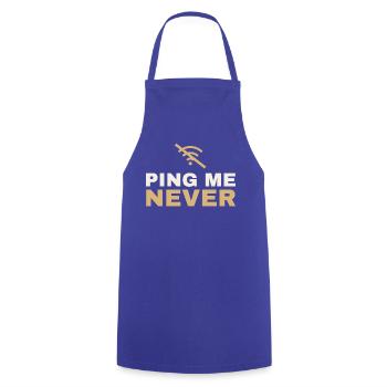 Ping Me Never – Shirt für Admins - Kochschürze - Royalblau - Vorne - AI Model Male 185 dark (185cm)
