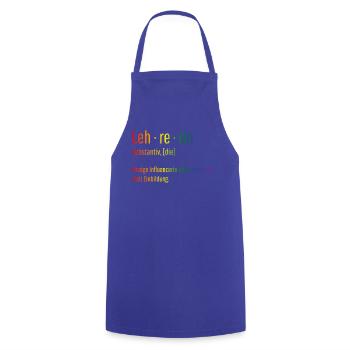 Lehrerin Substantiv Influencerin Schule Geschenk - Kochschürze - Royalblau - Vorne - AI Model Male 185 dark (185cm)
