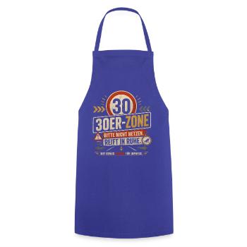 30 Geburtstag Auto Geschenk Lustiger Spruch Humor - Kochschürze - Royalblau - Vorne - AI Model Male 185 dark (185cm)