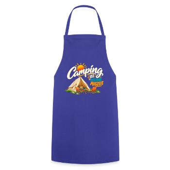 Camping ist meine Auszeit - Kochschürze - Royalblau - Vorne - AI Model Male 185 dark (185cm)