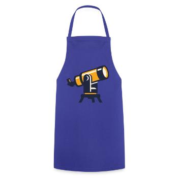 Teleskop Astronomie Grafik - Kochschürze - Royalblau - Vorne - AI Model Male 185 dark (185cm)