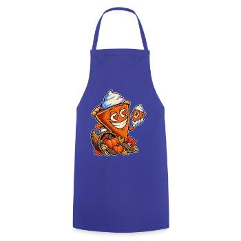 Herbstkuchen-Lächel-Schnitte - Kochschürze - Royalblau - Vorne - AI Model Male 185 dark (185cm)