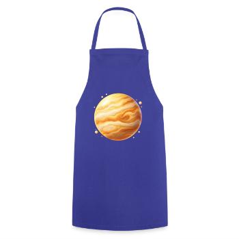 Goldplanet Jupiter Wirbel - Kochschürze - Royalblau - Vorne - AI Model Male 185 dark (185cm)
