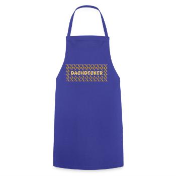 Berufung Dachdecker - Kochschürze - Royalblau - Vorne - AI Model Male 185 dark (185cm)