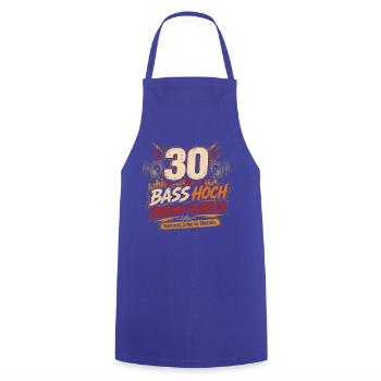 30 Geburtstag Bass Musik Geschenk Lustiger Spruch - Kochschürze - Royalblau - Vorne - AI Model Male 185 dark (185cm)