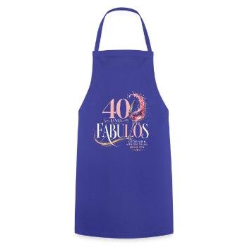 40 Geburtstag Frau Wein Geschenk Lustiger Spruch - Kochschürze - Royalblau - Vorne - AI Model Male 185 dark (185cm)