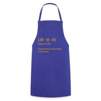 Lehrerin Substantiv Influencerin Schule Geschenk - Kochschürze - Royalblau - Vorne - AI Model Male 185 dark (185cm)
