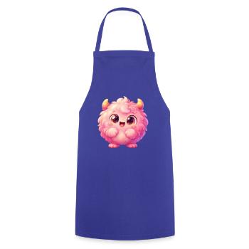 Pink Fluff Monster Kuschelheld - Kochschürze - Royalblau - Vorne - AI Model Male 185 dark (185cm)