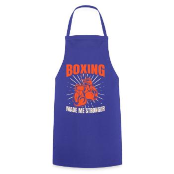 Boxing Made Me Stronger Gloves Boxing Gloves - Kochschürze - Royalblau - Vorne - AI Model Male 185 dark (185cm)