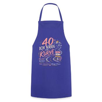 40 Geburtstag Frau Abenteuer Geschenk Humor - Kochschürze - Royalblau - Vorne - AI Model Male 185 dark (185cm)