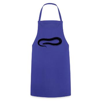 Aal angeln Geschenk für Nachtangler & Fischer  - Kochschürze - Royalblau - Vorne - AI Model Male 185 dark (185cm)