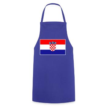 Croatia Flag Classic Frame - Kochschürze - Royalblau - Vorne - AI Model Male 185 dark (185cm)