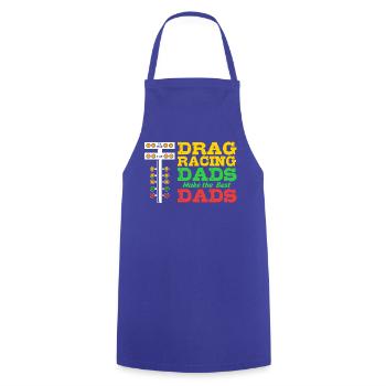 Drag Race Vater Papa Dad - Kochschürze - Royalblau - Vorne - AI Model Male 185 dark (185cm)