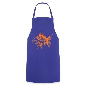 Süßer Goldfisch Comic Haustier Aquarium Geschenk - Kochschürze - Royalblau - Vorne - AI Model Male 185 dark (185cm)