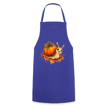 Kürbisschnecke - Kochschürze - Royalblau - Vorne - AI Model Male 185 dark (185cm)