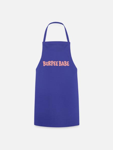 Burpee Babe Blasen-Buchstabenkunst - Kochschürze - Royalblau