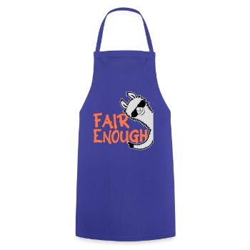 Fair Enough Witty Funny Sarcastic Spruch Logo Lama - Kochschürze - Royalblau - Vorne - AI Model Male 185 dark (185cm)