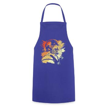 Vintage Football - Kochschürze - Royalblau - Vorne - AI Model Male 185 dark (185cm)