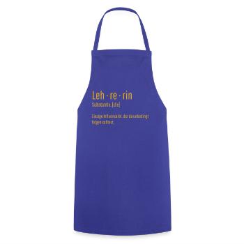 Lehrerin Substantiv Influencerin Lustig Geschenk - Kochschürze - Royalblau - Vorne - AI Model Male 185 dark (185cm)