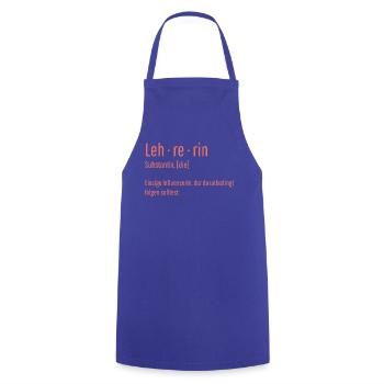 Lehrerin Substantiv Influencerin Lustig Geschenk - Kochschürze - Royalblau - Vorne - AI Model Male 185 dark (185cm)
