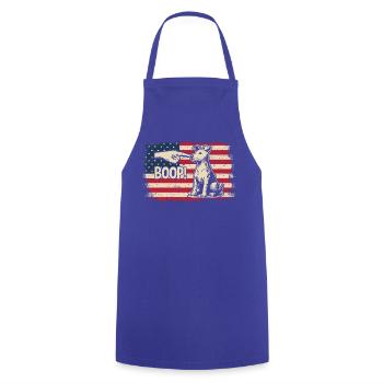 Funny Dog Boop The Snoot American Flag Patriotic - Kochschürze - Royalblau - Vorne - AI Model Male 185 dark (185cm)