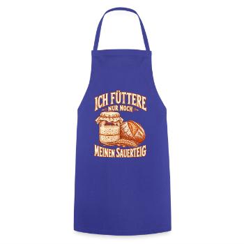 Sauerteig füttern Brot backen - Kochschürze - Royalblau - Vorne - AI Model Male 185 dark (185cm)