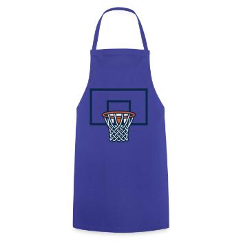 Basketballkorb Brett Logo - Kochschürze - Royalblau - Vorne - AI Model Male 185 dark (185cm)