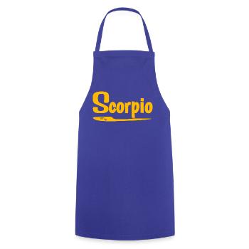 Skorpion Horoskope emblem  - Kochschürze - Royalblau - Vorne - AI Model Male 185 dark (185cm)