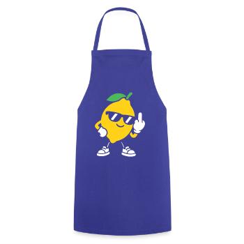 Zitronenrebell mit Sonnenbrille - Kochschürze - Royalblau - Vorne - AI Model Male 185 dark (185cm)