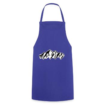 Mountains, alps - Cooking Apron - royal blue - Front - AI Model Male 185 dark (185cm)
